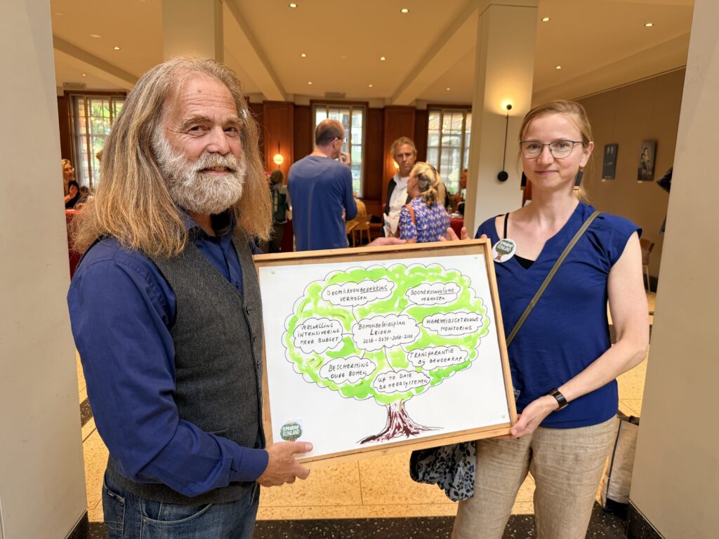 Lobby voor de Bomenbond Rijnland bij de gemeente Leiden